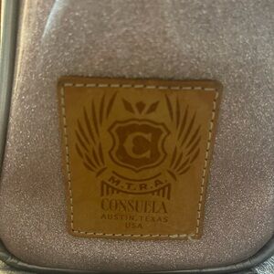 Consuela bag. Silver and light pink glitter.